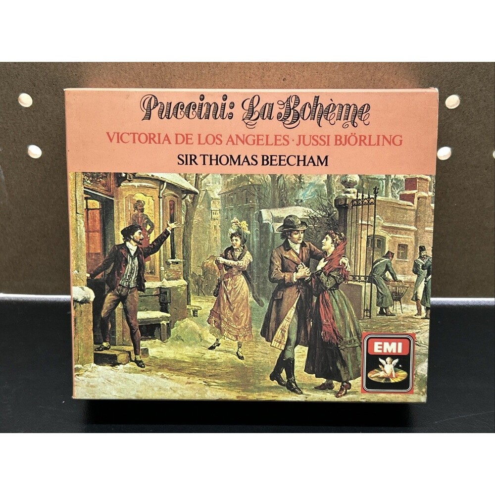 Puccini La Boheme Victoria De Los Angeles Sir Thomas Beecham (CD Set, 1986) EMI
